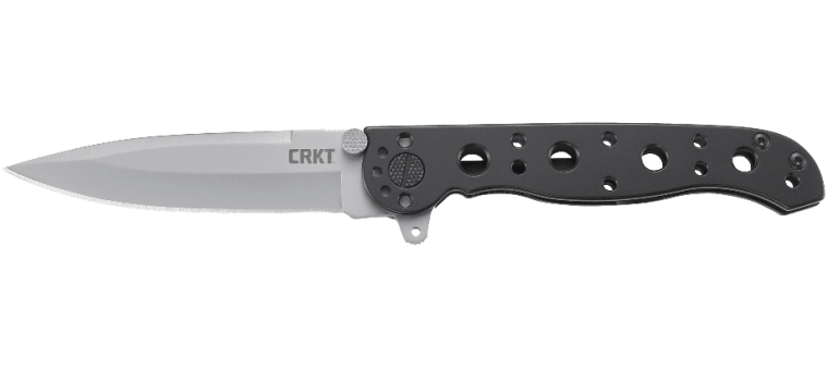 Couteau de poche CRKT M16 Spear Point, 8 cm, noir, acier inoxydable