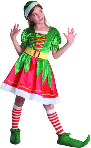 Costume de carnaval de lutin pour fille, taille M (120–130 cm)