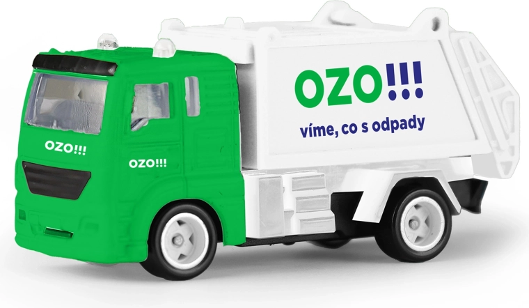 Camion-benne d’ordures OZO en métal 7 cm