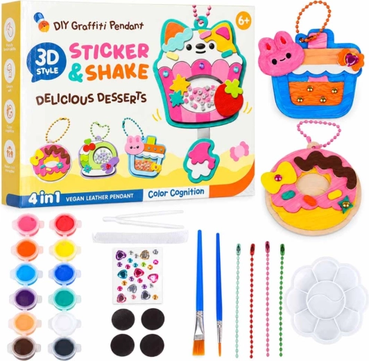 Kit créatif pour fabriquer des porte-clés 3D Desserts
