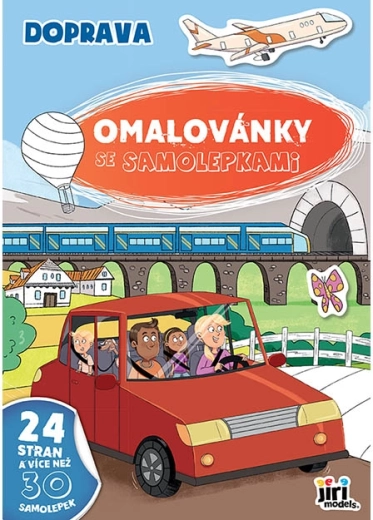 Cahier de coloriage A4 avec autocollants – Transports