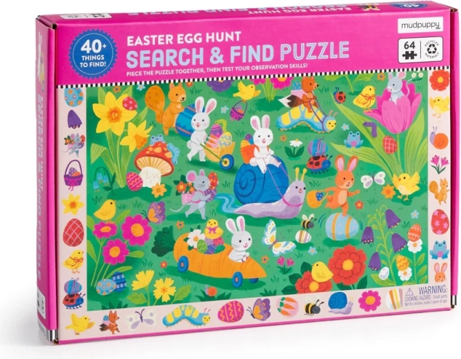 Puzzle Mudpuppy Cherche et trouve Chasse aux œufs de Pâques 64 pièces