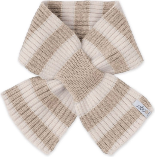 Écharpe enfant en mérinos Lodger Stripe beige