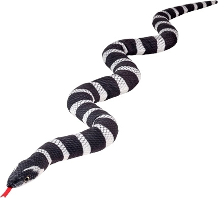 Serpent zigzag noir et blanc 100 cm