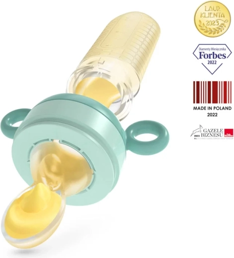 Neno Gusto tétine d’alimentation en silicone avec cuillère 2 en 1