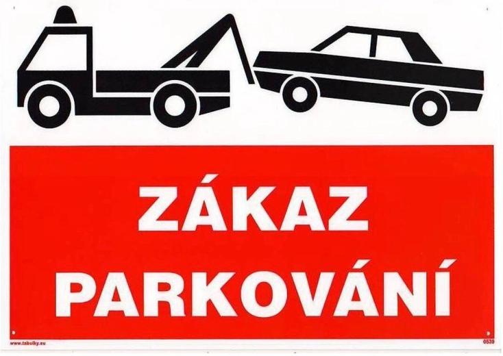 Panneau d’interdiction de stationner A4 plastique 210 × 297 mm