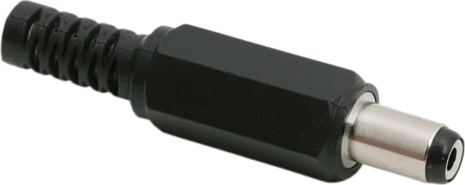 Fiche CC 5,5 × 2,1 mm avec protection anti-pliure