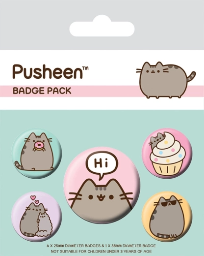Set d’insignes Pusheen Hi