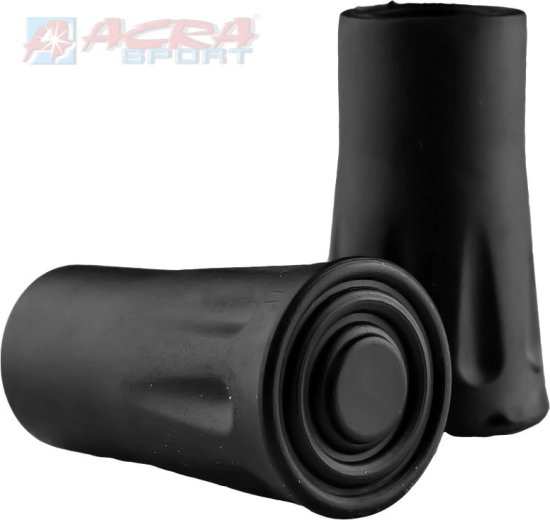 ACRA embouts en caoutchouc pour bâtons de trekking (patin rond) - 1 paire