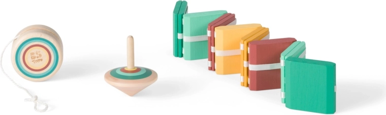 Jouets classiques en bois à tenir en main - 3 pièces