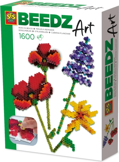 Perles à repasser SES Beedz Art – fleurs des prés, 1600 pcs