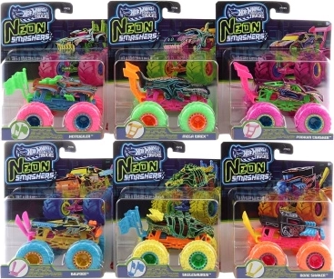 Hot Wheels Monster Trucks Neon Smashers - 1 pièce