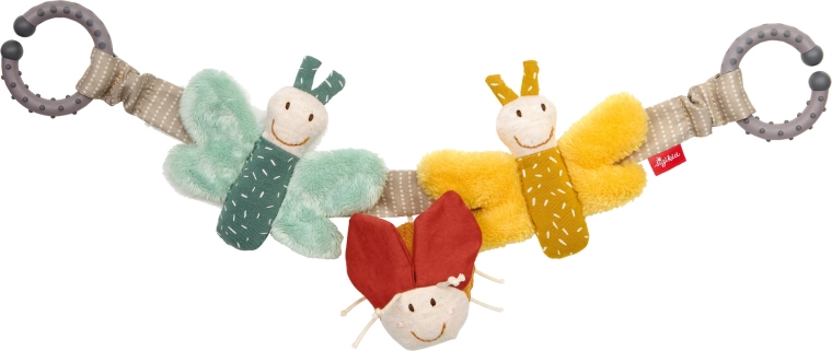 Jouet sensoriel suspendu Sigikid papillons avec hochet 40 cm