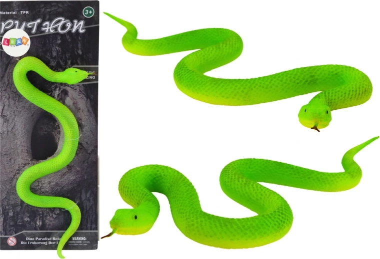 Figurine de serpent réaliste en caoutchouc thermoplastique vert
