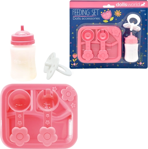 Dolls World set d’accessoires pour poupées – repas et soins