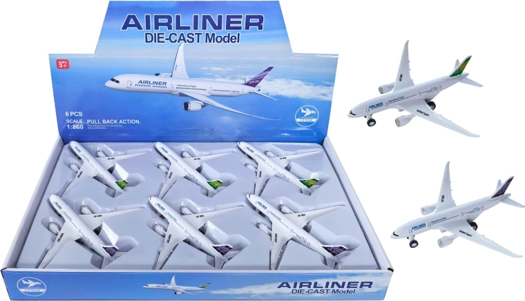 Modèle d’avion Airliner en métal à rétrofriction 1:660