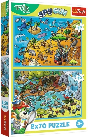 Puzzle Treflici au pays des animaux 2x70 pièces