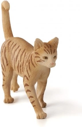 Figurine de chat tigré roux