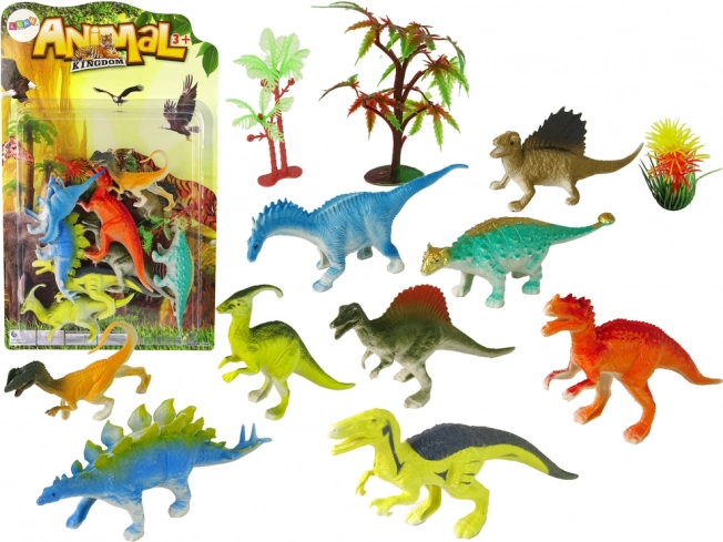 Set de 9 figurines de dinosaures – jouets préhistoriques colorés