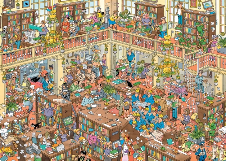 Puzzle Jumbo Jan van Haasteren Bibliothèque XL 500 pièces