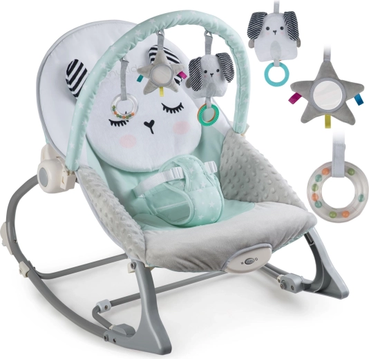 Transat et balancelle avec vibrations Nukido – menthe