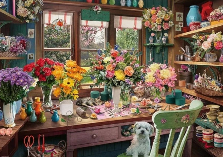 Puzzle RAVENSBURGER Enchantement floral 1000 pièces