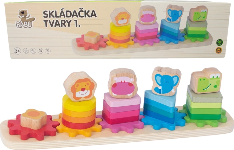 Babu puzzle en bois animaux