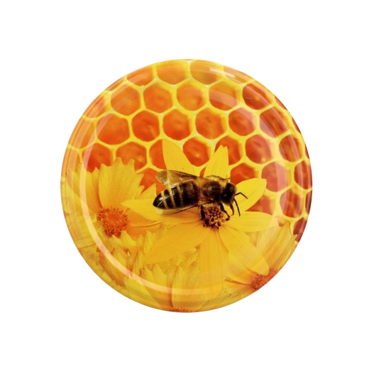 Couvercle pour bocal de conservation Ø 82 avec motif abeille