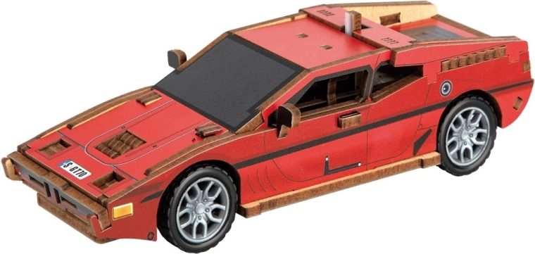2Kids Toys puzzle 3D en bois voiture de sport rouge
