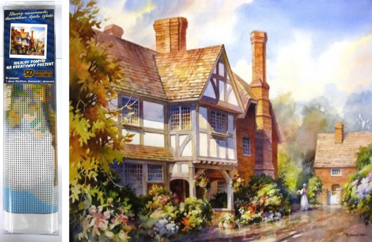 Norimpex peinture diamant Villa de campagne 30x40 cm