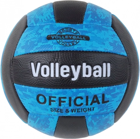 Ballon de volley-ball bleu‑noir taille 5