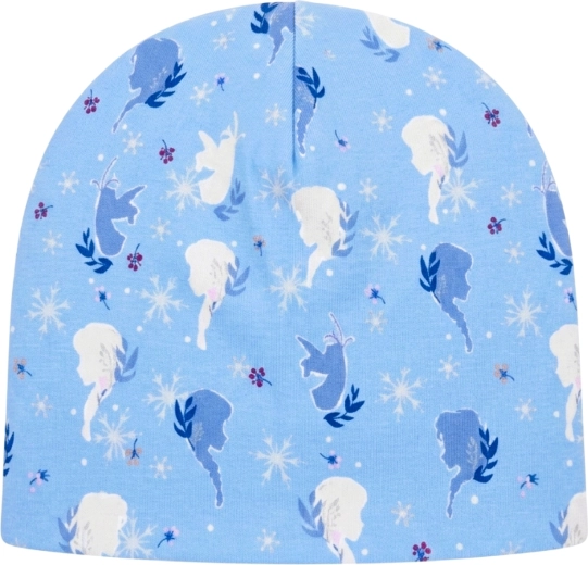Bonnet enfant en coton Frozen turquoise