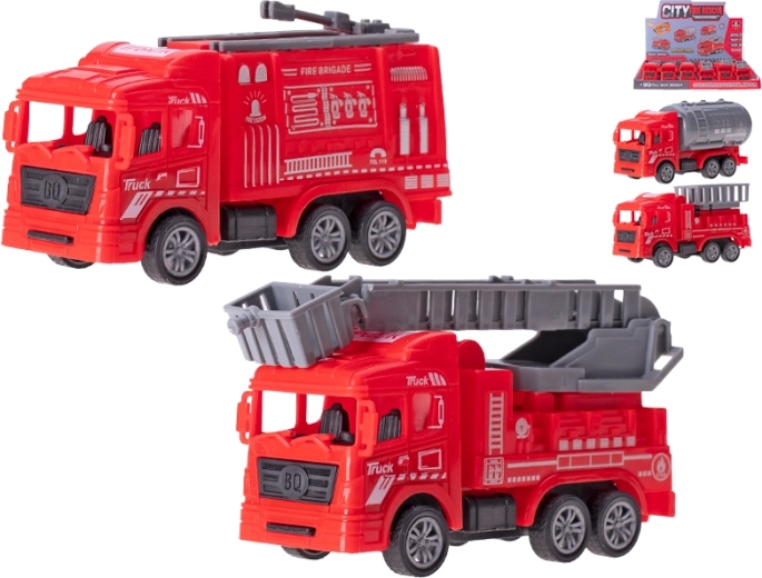 Camions de pompiers 11–12 cm à rétrofriction – 4 modèles