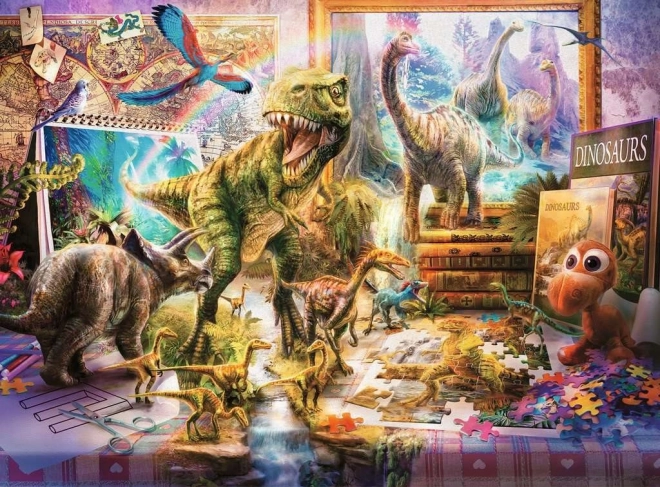Puzzle RAVENSBURGER Les dinosaures prennent vie XXL 100 pièces