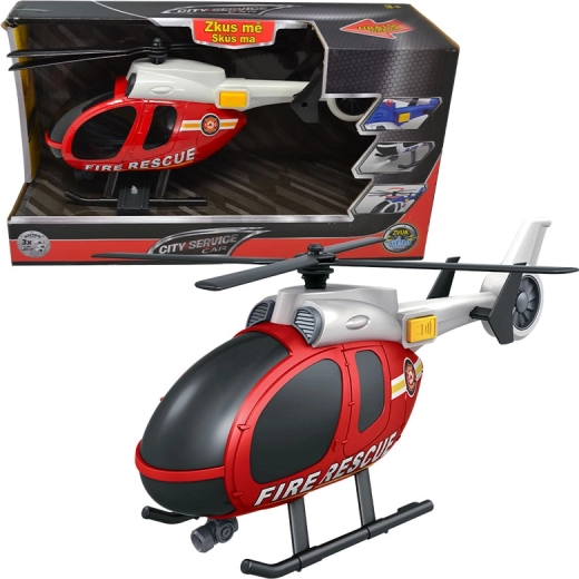 Hélicoptère de pompiers 1:14 City Service Car avec lumières et sons