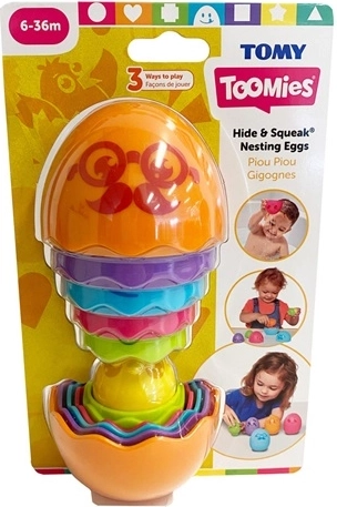 TOMY Toomies œufs empilables/cache-cache avec poussin couineur