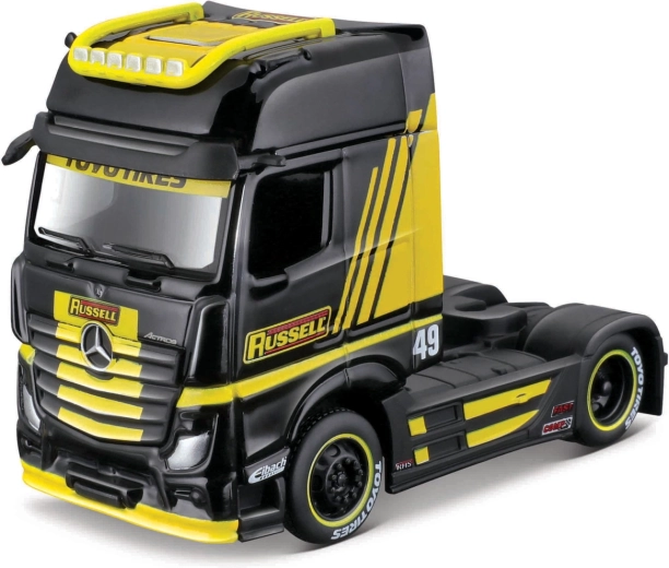 Maisto Mercedes-Benz Actros 1851 noir et jaune 1:64