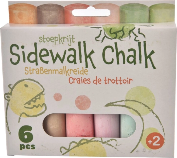 Craies de trottoir colorées jumbo – 6 pièces