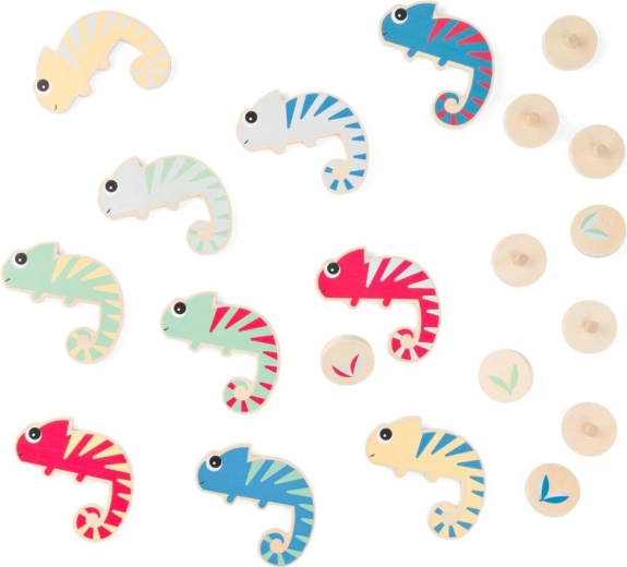 Caméléon – chasse aux couleurs jeu familial en bois