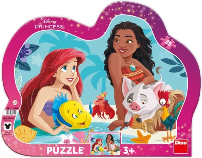 Puzzle Dino Ariel et Vaiana 25 pièces