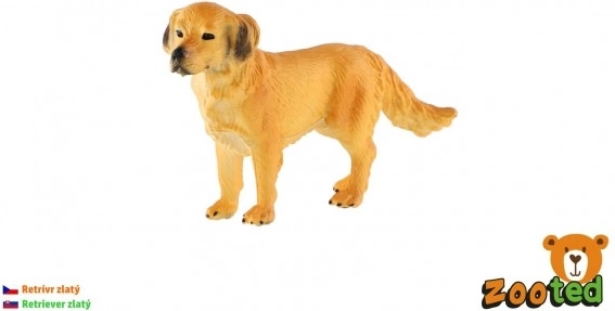 Figurine retriever doré en plastique 10 cm