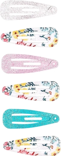 Barrettes à cheveux colorées Souza! Aemke, 3 cm - 6 pièces