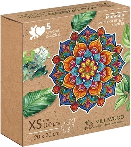 Milliwood Peace & Harmony Mandala de la joie – puzzle 100 pièces à bord irrégulier