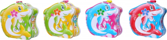 Tirelire en métal dauphin 13 × 14 cm