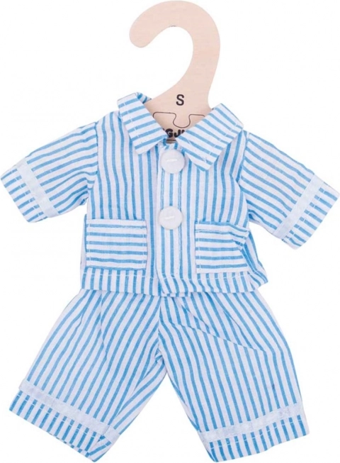 Bigjigs Toys pyjama bleu pour poupée 28 cm avec cintre