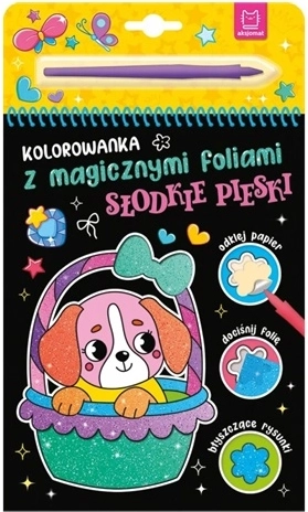 Coloriage avec feuilles magiques – Chiots adorables