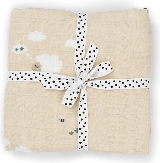 Lange d'emmaillotage en mousseline Done by Deer Tiny farm sable