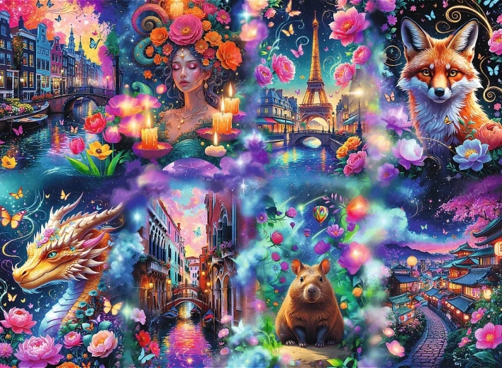 Puzzle Trefl Premium Plus Monde coloré 8000 pièces