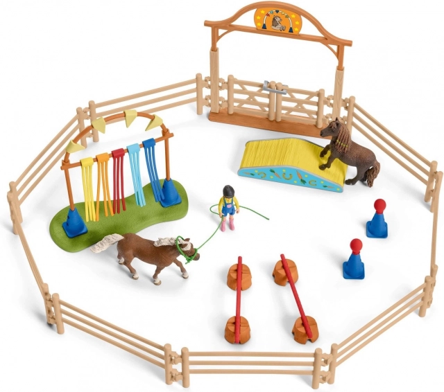 SCHLEICH Farm World® 42481 Entraînement d’agility pour poneys