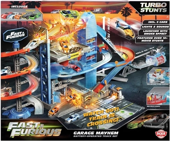 Jada Toys Fast & Furious garage Mayhem avec 5 véhicules